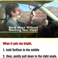 Bell + Howell Tacvisor for Day and Night, Anti-Glare Car Visor, UV-Filtering/Protection - Set of 2