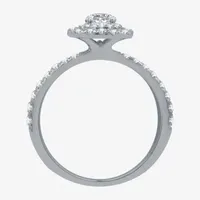 Signature By Modern Bride Womens 1 1/2 CT. T.W. Natural White Diamond 14K Gold Side Stone Halo Bridal Set