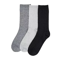 Cuddl Duds Midweight 3 Pair Crew Socks Womens