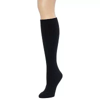 Cuddl Duds Rib 1 Pair Knee High Socks Womens