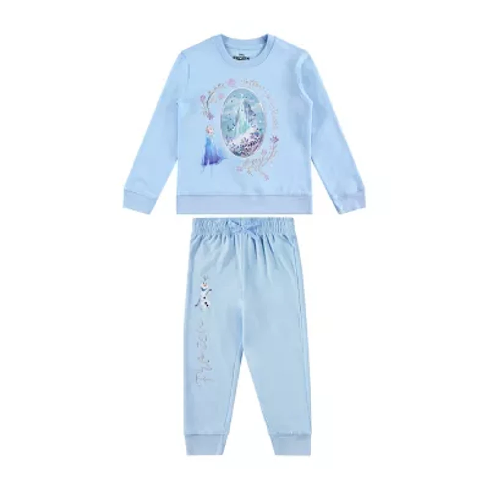 Disney Collection Little & Big Girls 2-pc. Fleece Frozen Pant Set