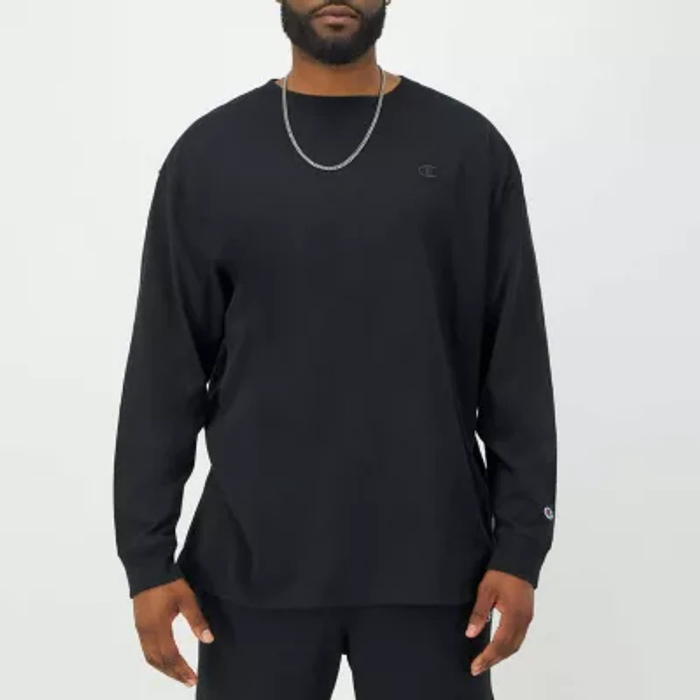 Champion Mens Crew Neck Long Sleeve T-Shirt Big and Tall