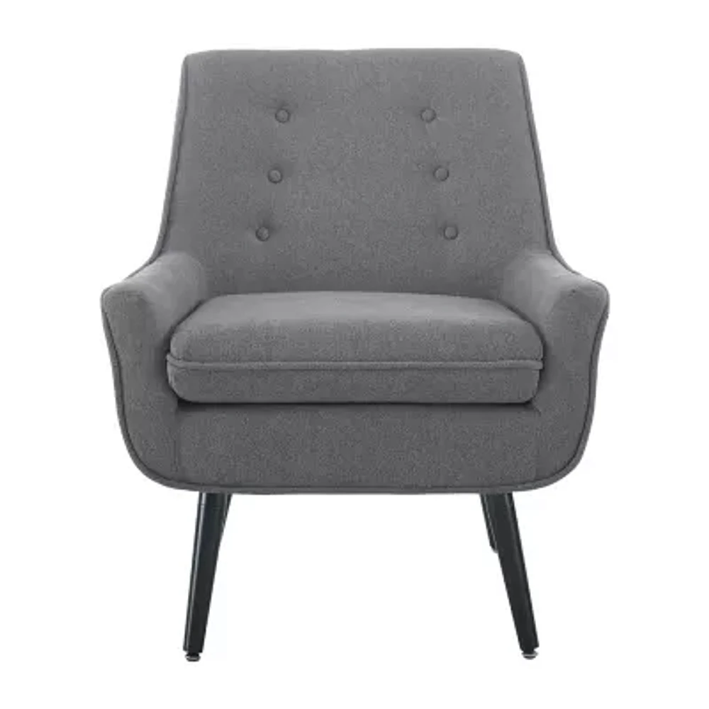 Trelis Flannel Tufted Club Chair