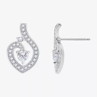 Diamonart White Cubic Zirconia Sterling Silver Heart 2-pc. Jewelry Set