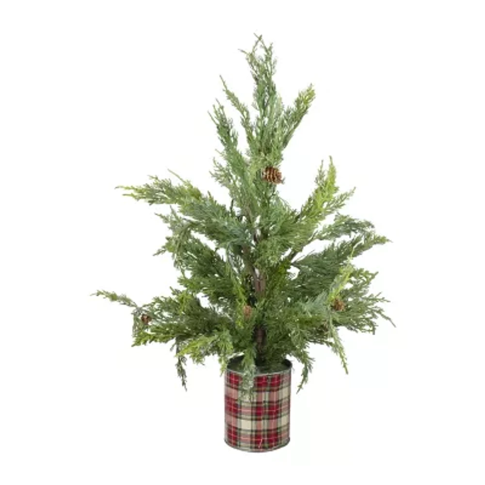 Northlight Iced In Pot Unlit 2 Foot Cedar Christmas Tree