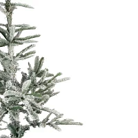 Northlight Slim Flocked Nordmann Fir 7 1/2 Foot Fir Christmas Tree