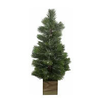 Northlight Snowy In Pot Unlit 3 Foot Pine Christmas Tree