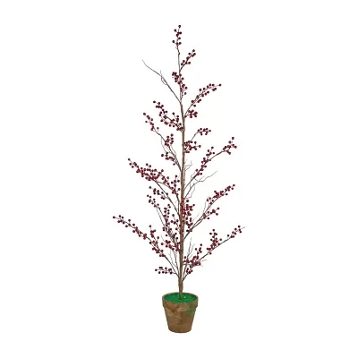 Northlight Potted Berry Twig Unlit 4 Foot Christmas Tree