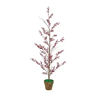 Northlight Potted Berry Twig Unlit 4 Foot Christmas Tree