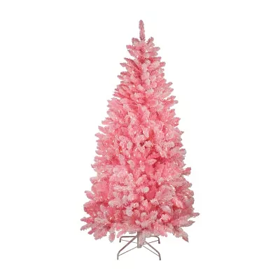 Northlight Slim Flocked 6 Foot Pre-Lit Pine Christmas Tree