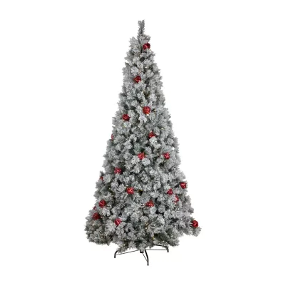 Northlight Snow Bristle 7 1/2 Foot Pre-Lit Pine Christmas Tree