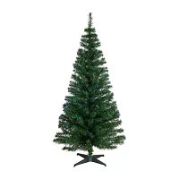 Northlight Fiber Optic Pine 6 Foot Pre-Lit Pine Christmas Tree