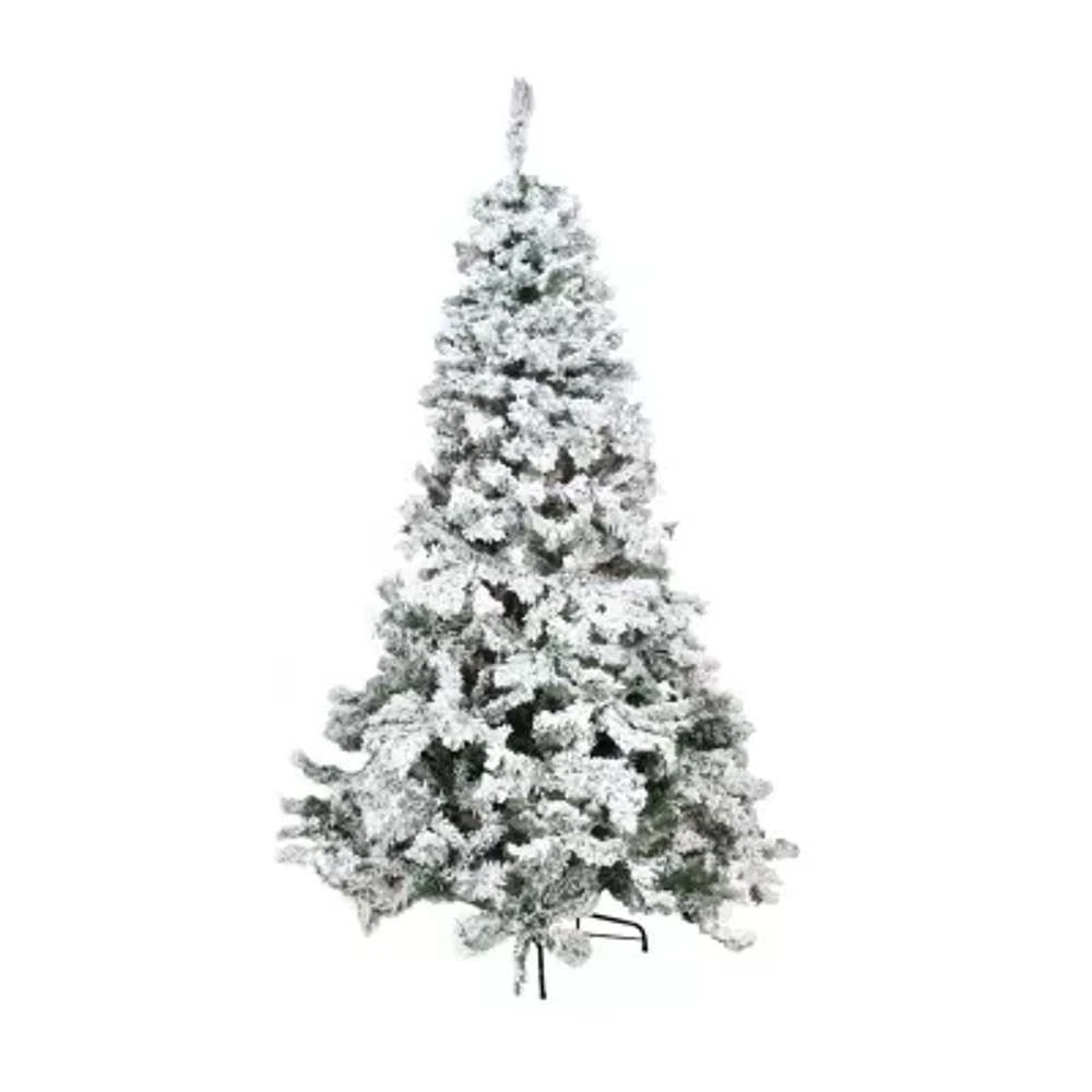 Northlight Flocked Unlit 7 1/2 Foot Pine Christmas Tree