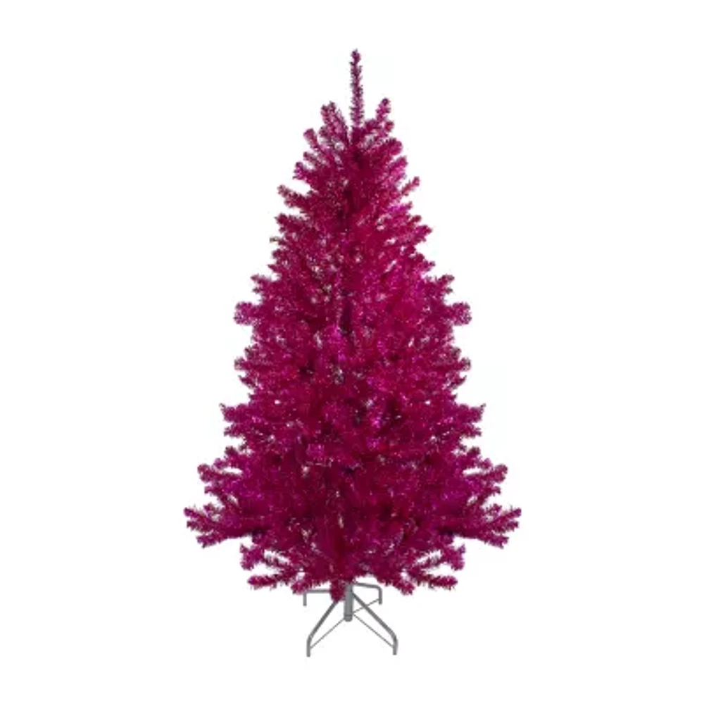 Northlight 6ft Pink Tinsel Unlit 6 Foot Christmas Tree