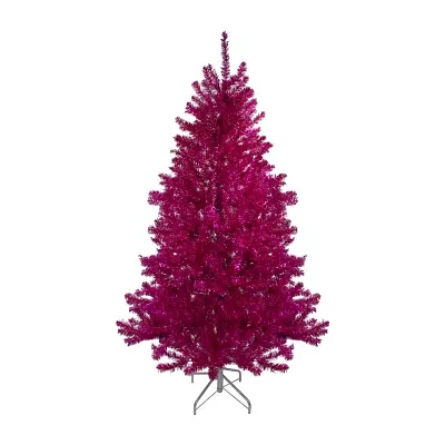 Northlight 6ft Pink Tinsel Unlit 6 Foot Christmas Tree