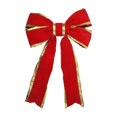 Northlight 3d 4-Loop Bow With Gold Trim Indoor Ribbon