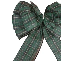 Northlight 50in Plaid 16 Loop Bow Indoor Ribbon