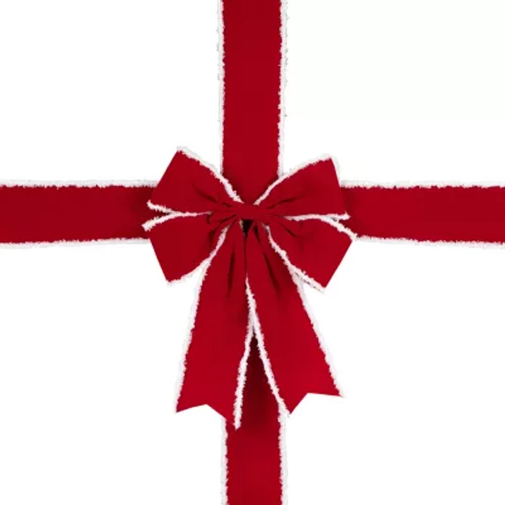 Northlight 14ft Velvet Door Bow Indoor Ribbon