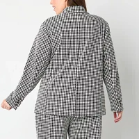 Liz Claiborne Ponte Womens Classic Fit Blazer-Plus