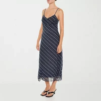 Forever 21 Womens Sleeveless Plaid Midi Slip Dress Juniors