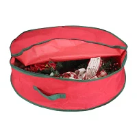 Northlight Red And Green 24 Inch Wreath Storage Bag