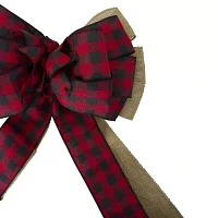 Northlight Plaid 16 Loop  Bow Indoor Ribbon