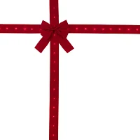 Northlight 14ft Prelit Red Velvet  Door Bow Indoor Ribbon