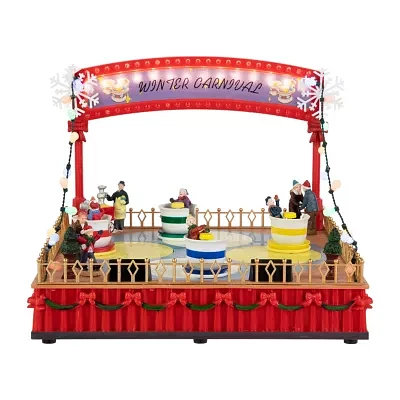 Northlight Teacup Ride Animated Christmas Village