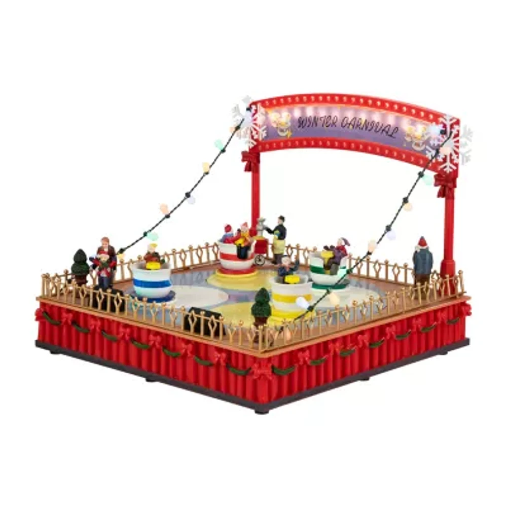 Northlight Teacup Ride Animated Christmas Village