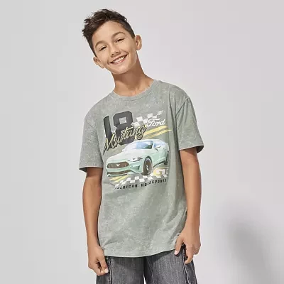 Little & Big Boys Mustang Crew Neck Short Sleeve Graphic T-Shirt