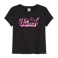 PUMA Big Girls Crew Neck Short Sleeve T-Shirt