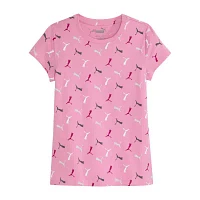 PUMA Big Girls Crew Neck Short Sleeve T-Shirt