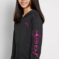 PUMA Big Girls Fleece Zipper Hoodie