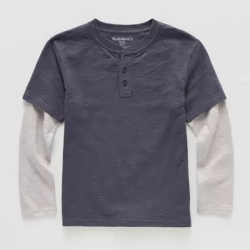 Thereabouts Little & Big Boys Long Sleeve Henley Shirt