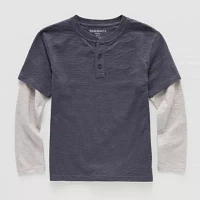 Thereabouts Little & Big Boys Long Sleeve Henley Shirt