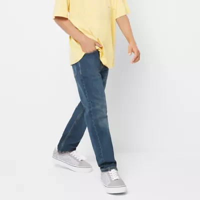 Thereabouts Little & Big Boys Adjustable Waist Stretch Fabric Slim Straight Leg Jean