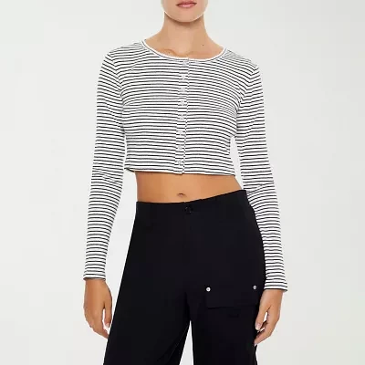 Forever 21 Long Sleeve Henley Tee Womens Juniors T-Shirt