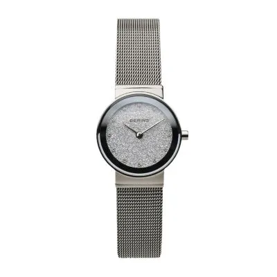 Bering Womens Silver Tone Stainless Steel Bracelet Watch