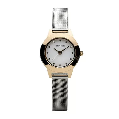 Bering Womens Silver Tone Stainless Steel Bracelet Watch 11125-010