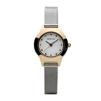 Bering Womens Silver Tone Stainless Steel Bracelet Watch 11125-010