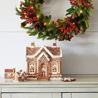North Pole Trading Co. "24"" Led Red Berry & Pinecone" Wreath