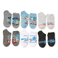 Big Boys 6 Pair Sonic the Hedgehog Multi-Pack No Show Socks