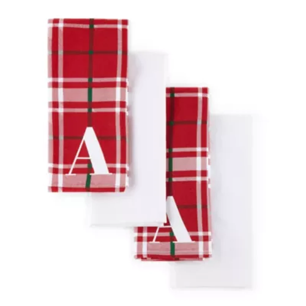 North Pole Trading Co. Holiday Monogram 4-pc. Kitchen Towel