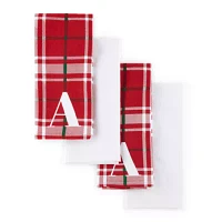 North Pole Trading Co. Holiday Monogram 4-pc. Kitchen Towel