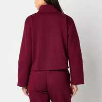Xersion Womens Classic Fleece Mock Neck Long Sleeve Pullover Sweater