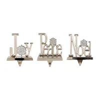 Northlight Peace Joy And Noel Metal Christmas Stocking Holders