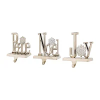 Northlight Peace Joy And Noel Metal Christmas Stocking Holders