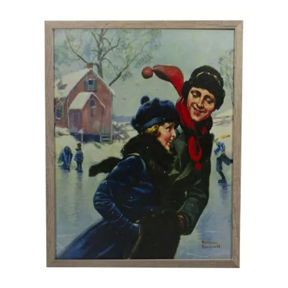 Northlight Fiber Optic Norman Rockwell Canvas Art