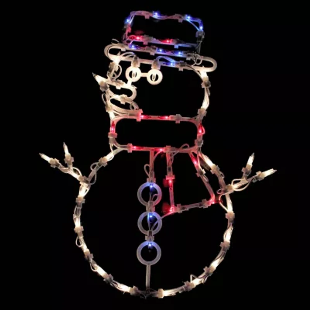 Northlight Lighted Snowman Christmas Window Decor