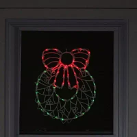 Northlight 16in Prelit Wreath Christmas Window Decor